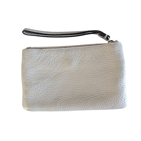 Kate spade tan pebbled leather Double Zip pockets Wristlet - Picture 3 of 8